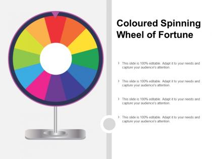 Coloured spinning wheel of fortune