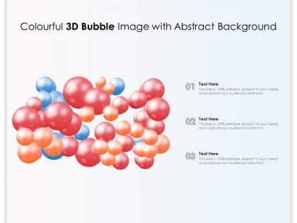 Colourful 3d bubble image with abstract background