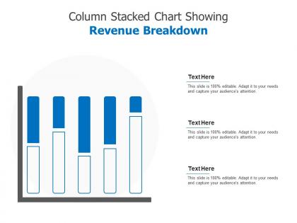 Column stacked chart showing revenue breakdown