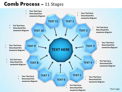 Comb process 11 stages powerpoint slides and ppt templates 0412