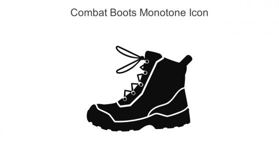 Combat Boots Monotone Icon In Powerpoint Pptx Png And Editable Eps Format