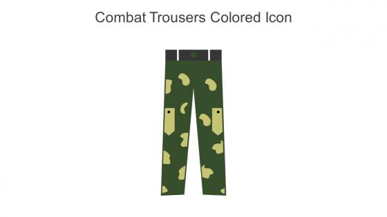 Combat Trousers Colored Icon In Powerpoint Pptx Png And Editable Eps Format