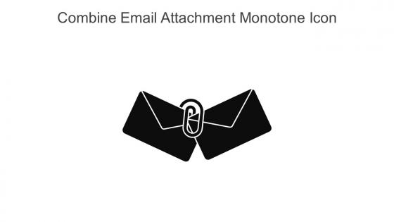 Combine Email Attachment Monotone Icon In Powerpoint Pptx Png And Editable Eps Format