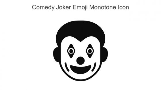 Comedy Joker Emoji Monotone Icon In Powerpoint Pptx Png And Editable Eps Format