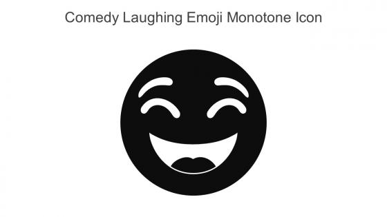 Comedy Laughing Emoji Monotone Icon In Powerpoint Pptx Png And Editable Eps Format