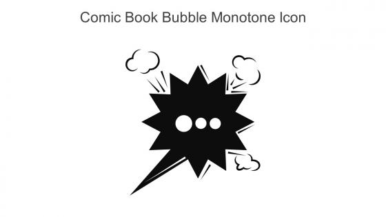 Comic Book Bubble Monotone Icon In Powerpoint Pptx Png And Editable Eps Format