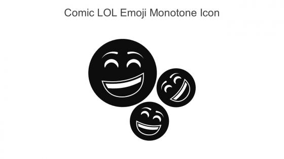 Comic Lol Emoji Monotone Icon In Powerpoint Pptx Png And Editable Eps Format