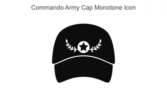Commando Army Cap Monotone Icon In Powerpoint Pptx Png And Editable Eps Format