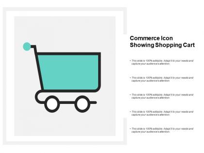 Commerce icon showing shopping cart