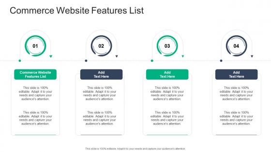 Commerce Website Features List In Powerpoint And Google Slides Cpb