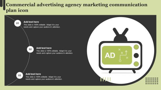 Commercial Advertising Agency Marketing Communication Plan Icon