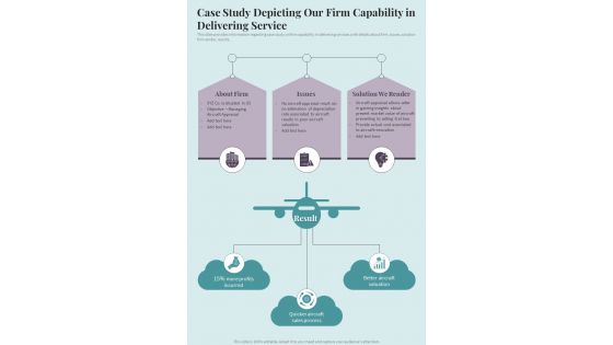 Commercial Airline Sales Case Study Depicting Our Firm One Pager Sample Example Document