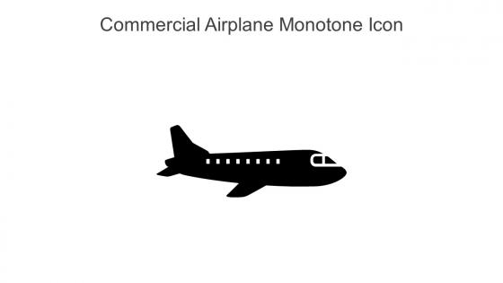 Commercial Airplane Monotone Icon In Powerpoint Pptx Png And Editable Eps Format