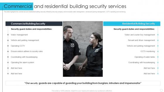 Commercial And Residential Building Security Services Manpower Security Services Company Profile