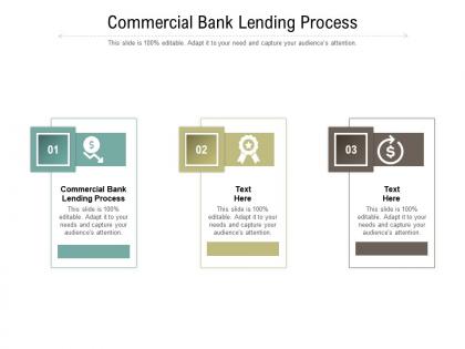 Commercial bank lending process ppt powerpoint presentation pictures brochure cpb