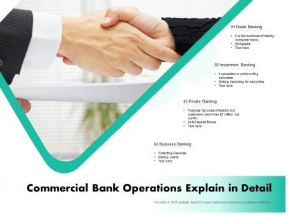 Commercial bank operations explain in detail