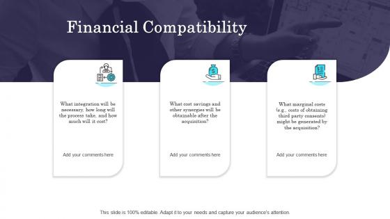 Commercial due diligence process financial compatibility ppt styles infographics