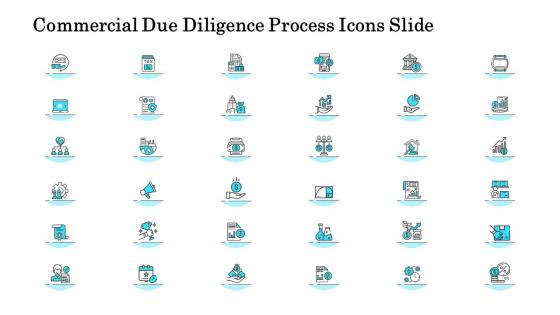 Commercial due diligence process icons slide