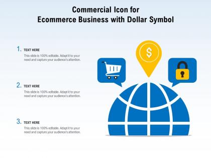 Commercial icon for ecommerce business with dollar symbol