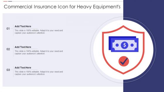 Commercial Insurance Icon For Heavy Equipments