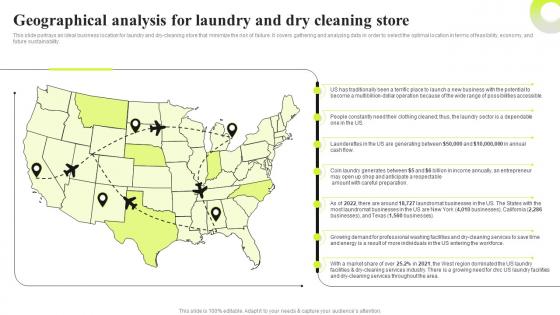 Commercial Laundry Business Plan Geographical Analysis For Laundry And Dry Cleaning Store BP SS