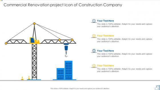 Commercial Renovation Project Icon Of Construction Company