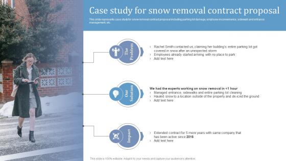 Commercial Snow Removal Services Case Study For Snow Removal Contract Proposal Ppt Template
