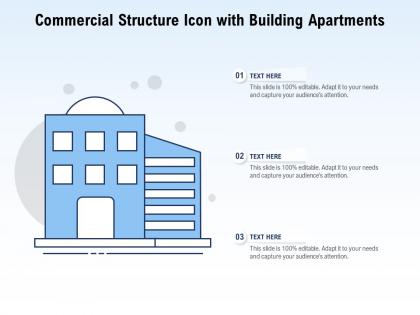 Commercial structure icon with building apartments