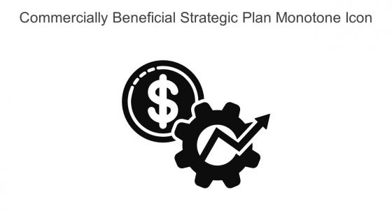 Commercially Beneficial Strategic Plan Monotone Icon In Powerpoint Pptx Png And Editable Eps Format