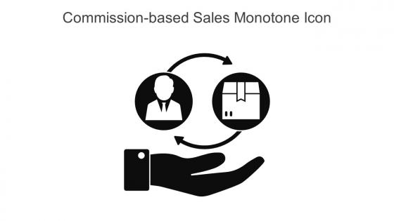 Commission Based Sales Monotone Icon In Powerpoint Pptx Png And Editable Eps Format