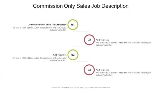 Commission Only Sales Job Description In Powerpoint And Google Slides Cpb