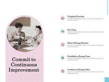 Commit to continuous improvement ppt powerpoint presentation slides