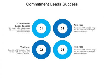 Commitment leads success ppt powerpoint presentation slides demonstration cpb