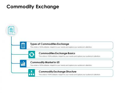 Commodity exchange ppt icon layout