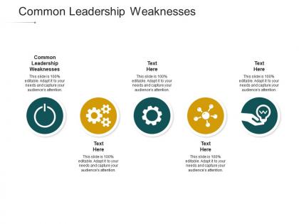 Common leadership weaknesses ppt powerpoint presentation professional backgrounds cpb