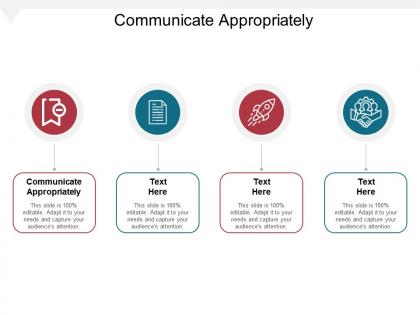 Communicate appropriately ppt powerpoint presentation file design ideas cpb