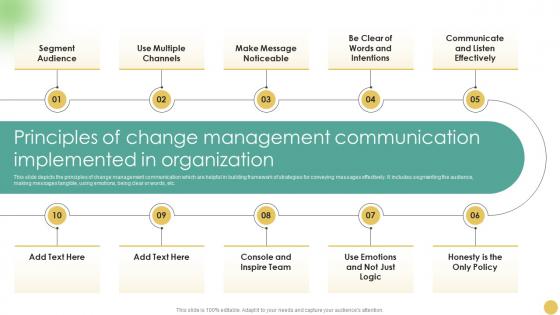 Communicating Change Strategies For Success Principles Of Change Management Communication CM SS