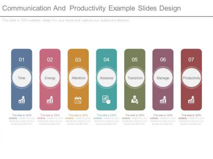 Communication and productivity example slides design