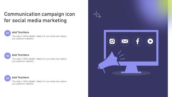Communication Campaign Icon For Social Media Marketing