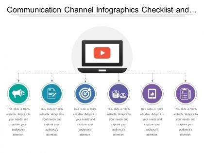 Communication channel infographics checklist and marketing