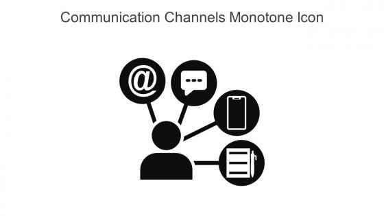 Communication Channels Monotone Icon In Powerpoint Pptx Png And Editable Eps Format