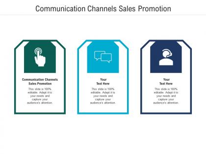 Communication channels sales promotion ppt powerpoint presentation layouts gallery cpb