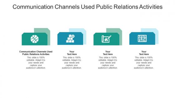 Communication channels used public relations activities ppt powerpoint presentation cpb