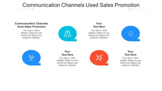 Communication channels used sales promotion ppt powerpoint infographics summary cpb