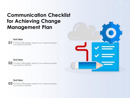 Communication checklist for achieving change management plan