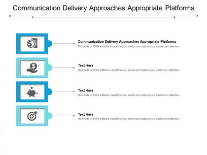Communication delivery approaches appropriate platforms ppt powerpoint presentation summary background images cpb