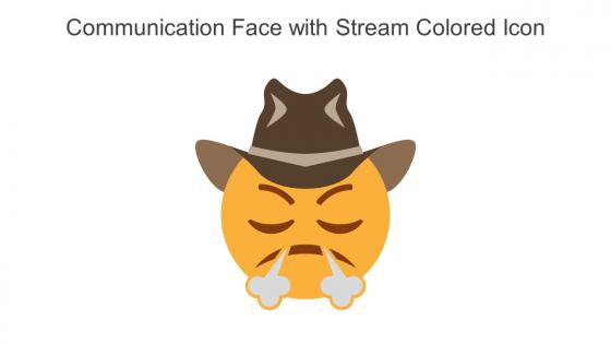 Communication Face With Stream Colored Icon In Powerpoint Pptx Png And Editable Eps Format