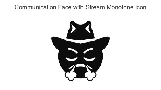 Communication Face With Stream Monotone Icon In Powerpoint Pptx Png And Editable Eps Format