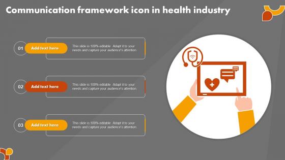 Communication Framework Icon In Health Industry