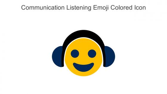 Communication Listening Emoji Colored Icon In Powerpoint Pptx Png And Editable Eps Format